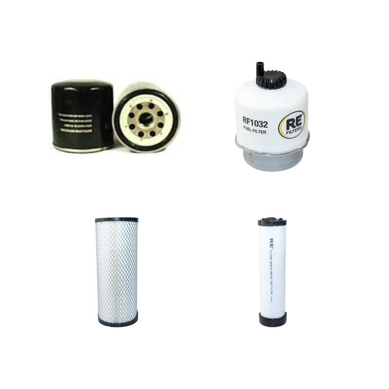 JCB 8080 Filter Service Kit w/Isuzu 4AJGI Eng. Air, Oil, Fuel Filters