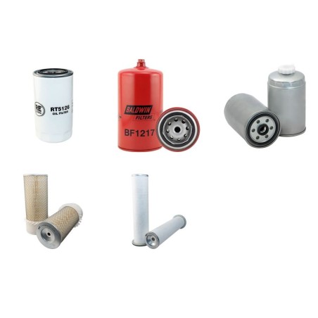 Filter kit for Case (Poclain) WX 125 Air Oil Fuel Filters with CNH Engine  YR 2005-