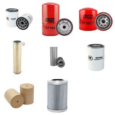 JCB JS 130 Filter Service Kit w/ISUZU 4BG1T-S1 Eng. SN  PA2305 YR  -2008