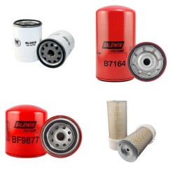 JCB JS130, JS130W, JS160, JS160W Filter Kit ( DOUBLE OIL FILTER ) Air, Oil, Fuel