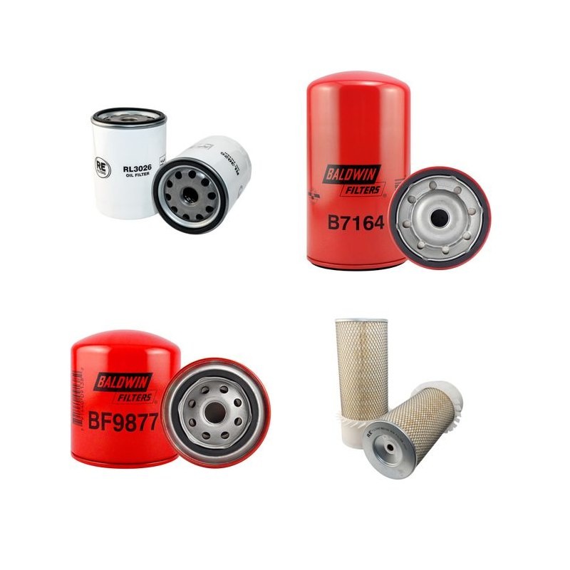 JCB JS130, JS130W, JS160, JS160W Filter Kit ( DOUBLE OIL FILTER ) Air, Oil, Fuel