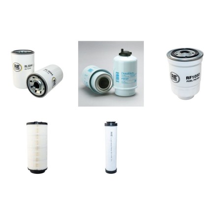 JCB JS145W Filter Service Kit w/ Isuzu Engine Air, Oil, Fuel Filters