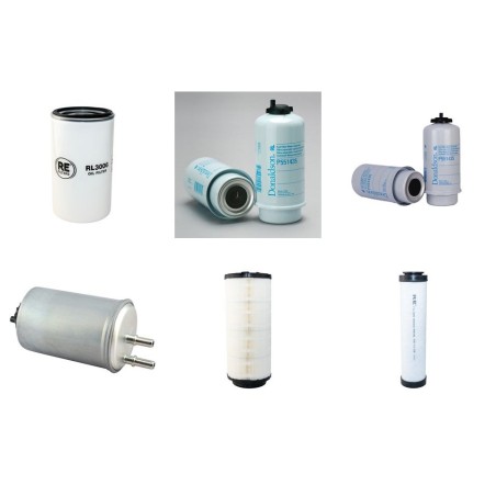 Filter Kit for JCB JS145W Air Oil Fuel Filters with JCB SE320/40816U298 Engine Year 2012