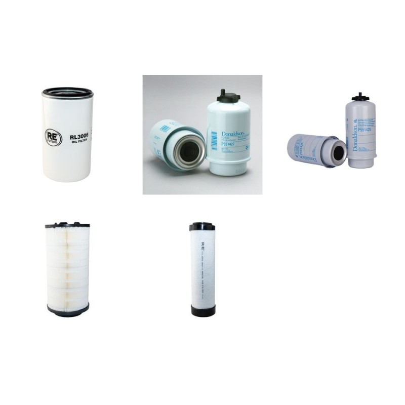 Filter Kit for JCB JS210 Air Oil Fuel Filters with Isuzu BB-6BGIT Tier II Engine Year 2003-