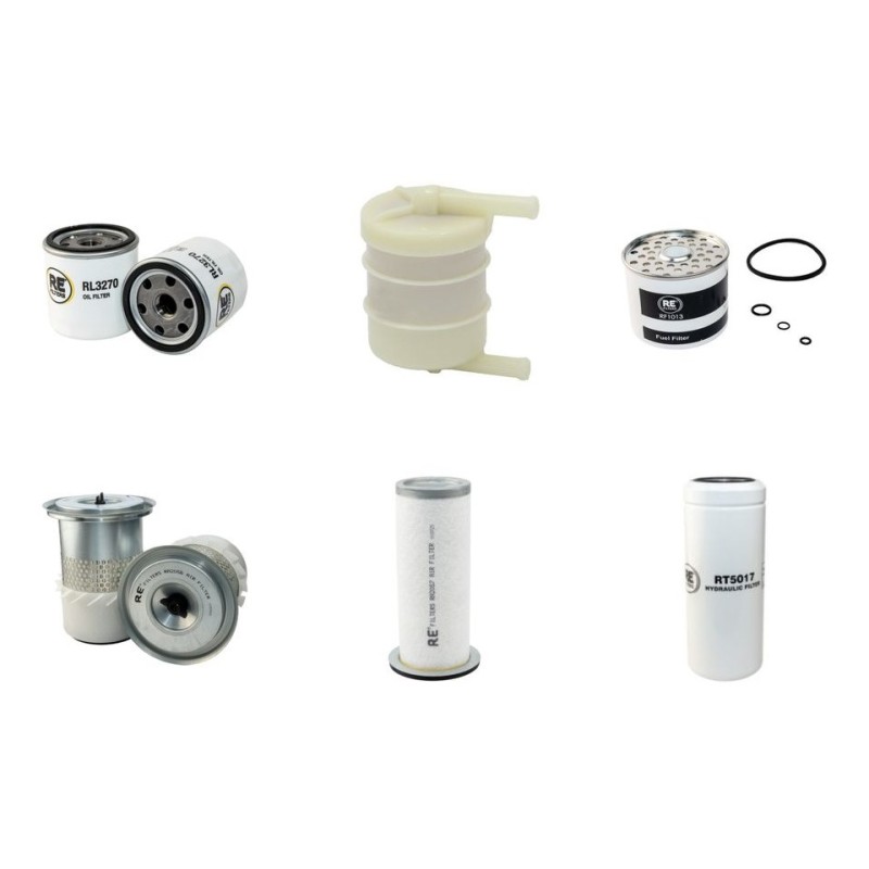 Filter Kit for JCB Robot 165 with Perkins 104-22 Engine Serial No 0677162- Year Fins