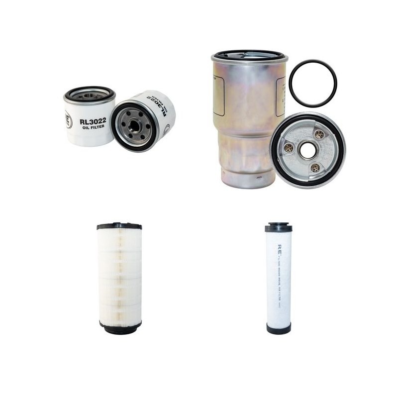 Filter Kit for JCB VM46D Air Oil Fuel Filters with Cummins B 3.3 Engine Year 2010-