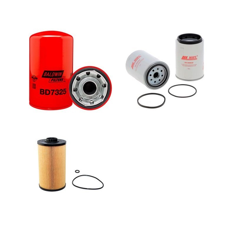 Filter kit for Kobelco Bagger CKE800-1F Air Oil Fuel Filters with Hino Engine