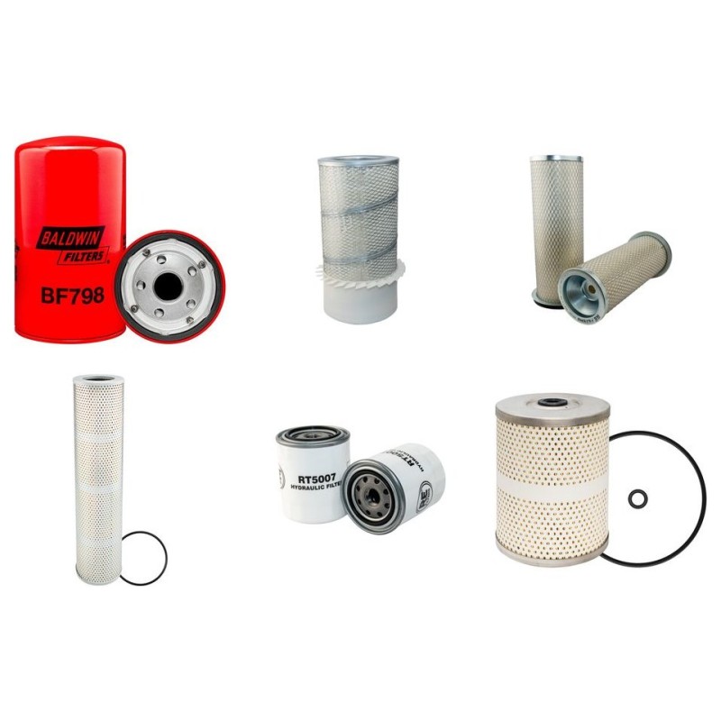 KOBELCO BAGGER K 909A Filter Service Kit w/MITSUBISHI 6D22C Eng.