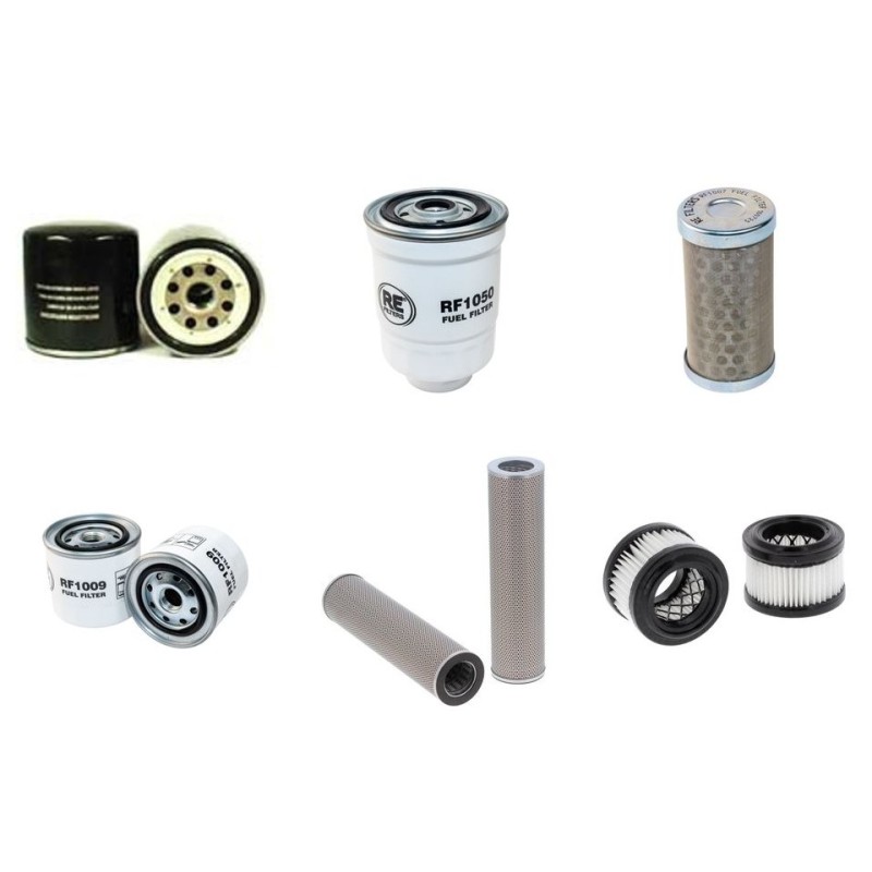 Filter kit for Kobelco SK75UR(-2) with Isuzu Engine