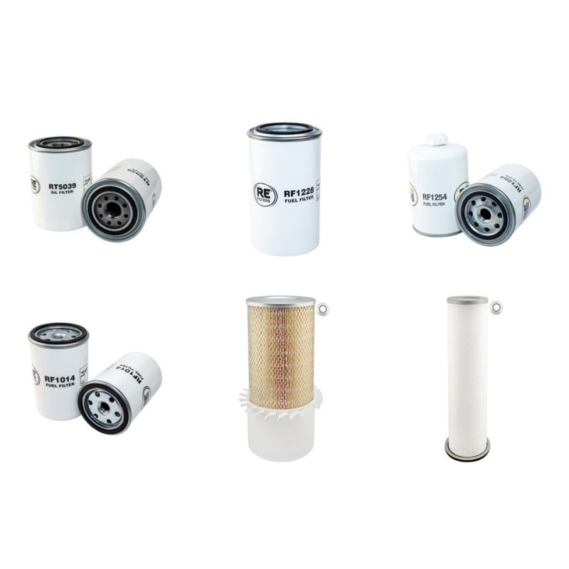 Filter kit for Kobelco SK130LC4 Air Oil Fuel Filters with Cummins 4BT4.9C Engine