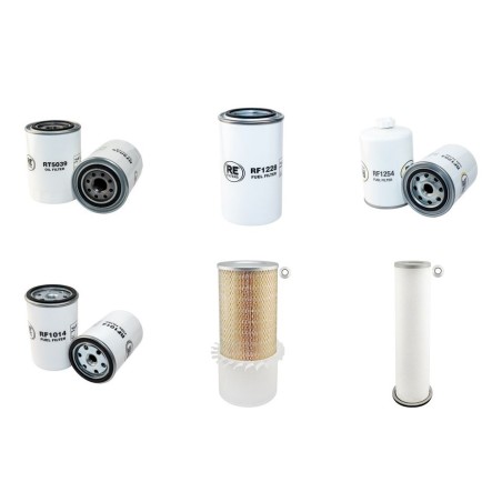 Filter kit for Kobelco SK130LC4 Air Oil Fuel Filters with Cummins 4BT4.9C Engine