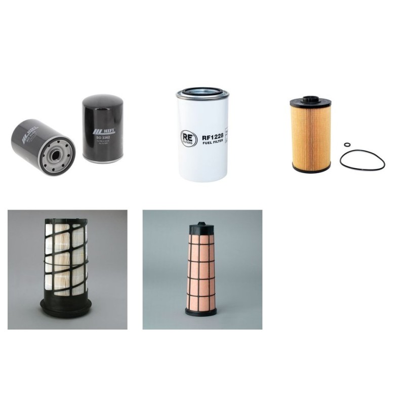 Filter kit for Kobelco SK135SR-2 Air Oil Fuel Filters with Mitsubishi Engine