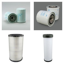 Filter kit for Kobelco Bagger SK170LC Air Oil Fuel Filters with Mitsubishi 4D34-TL Engine