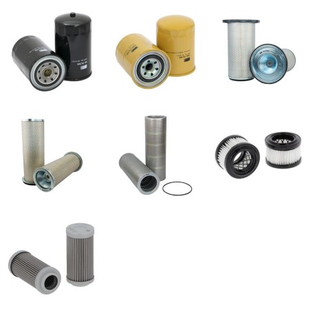 Filter kit for Kobelco Bagger SK200LC with Mitsubishi 6D31-T Engine Serial No YQU 0701-