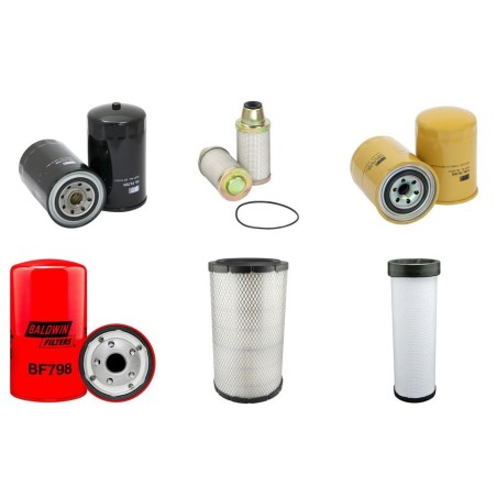 Filter kit for Kobelco Bagger SK200(LC)-6E with Mitsubishi 6D34-TLE2A Engine Serial No YQ10-0550 Year 1-