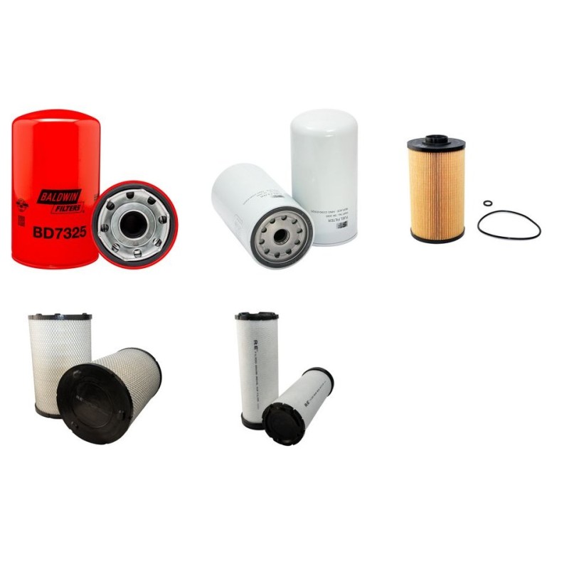 Filter kit for Kobelco Bagger SK210 LC8 YQ12-08001- with Hino JO05E-TA Engine