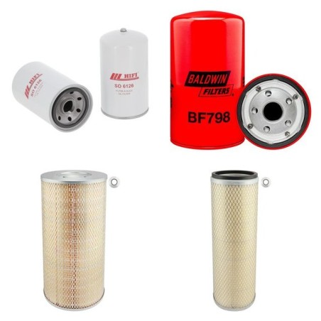 Filter kit for Kobelco SK330(LC) Air Oil Fuel Filters with Mitsubishi Engine