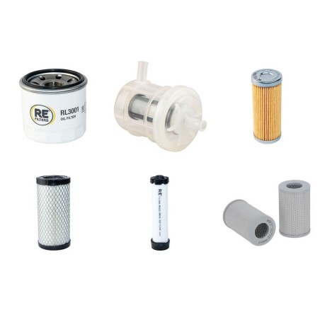 Filter Kit for Komatsu PC26MR-3 with Komatsu 3D76E Engine