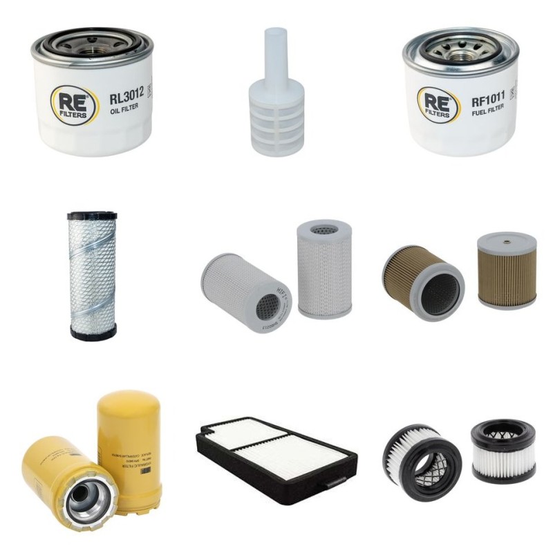 Filter Kit for Komatsu PC30MR-2Galeo with Komatsu 3D84E-5N Engine