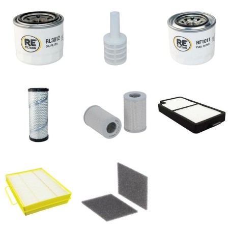 KOMATSU PC 35MR-2 GALEO Filter Service Kit w/Komatsu 3D88E-5P Eng.