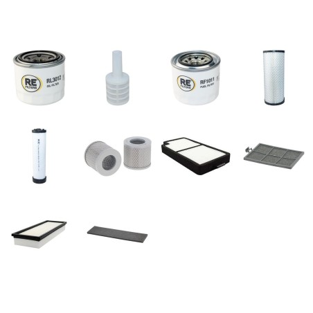 KOMATSU PC 45MR3 Filter Service Kit w/Komatsu 4D88E-6 Eng. 2008-