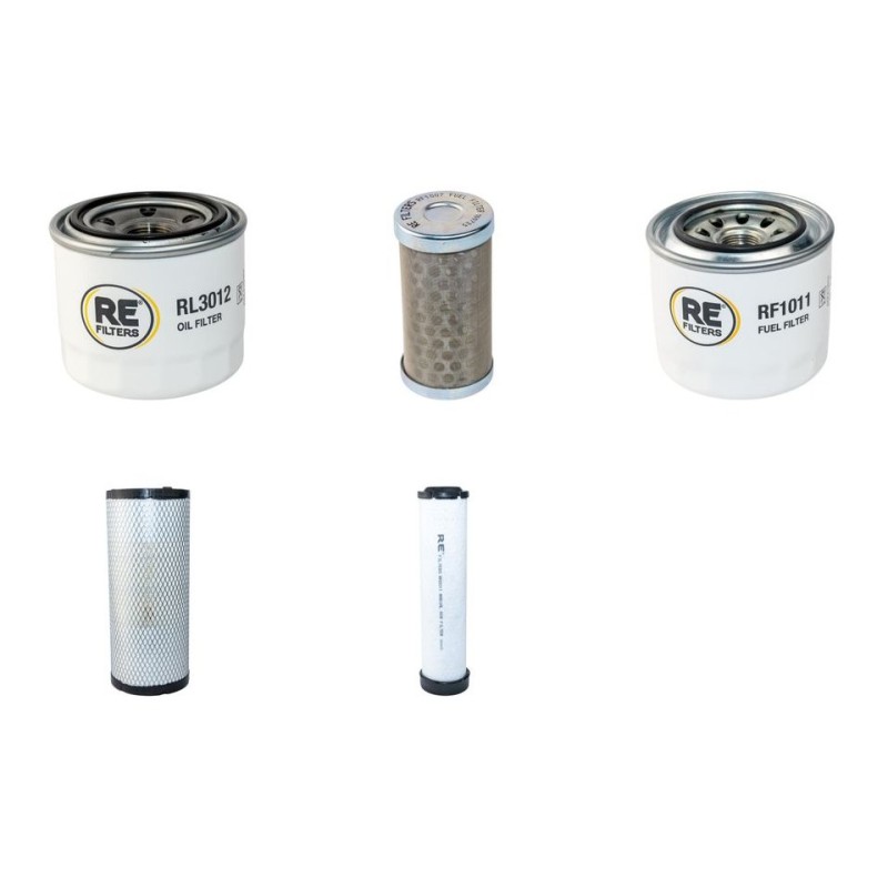 Filter Kit for Komatsu PC75R-2 with Yanmar 4D98E-1FB Engine Air, Oil, Fuel Filters
