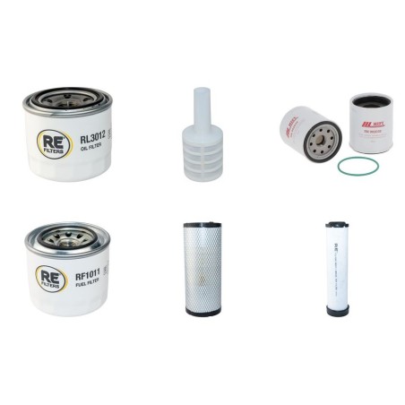 Filter Kit for Komatsu PC80MR-3 Air Oil Fuel Filters with Komatsu 4D98E Engine