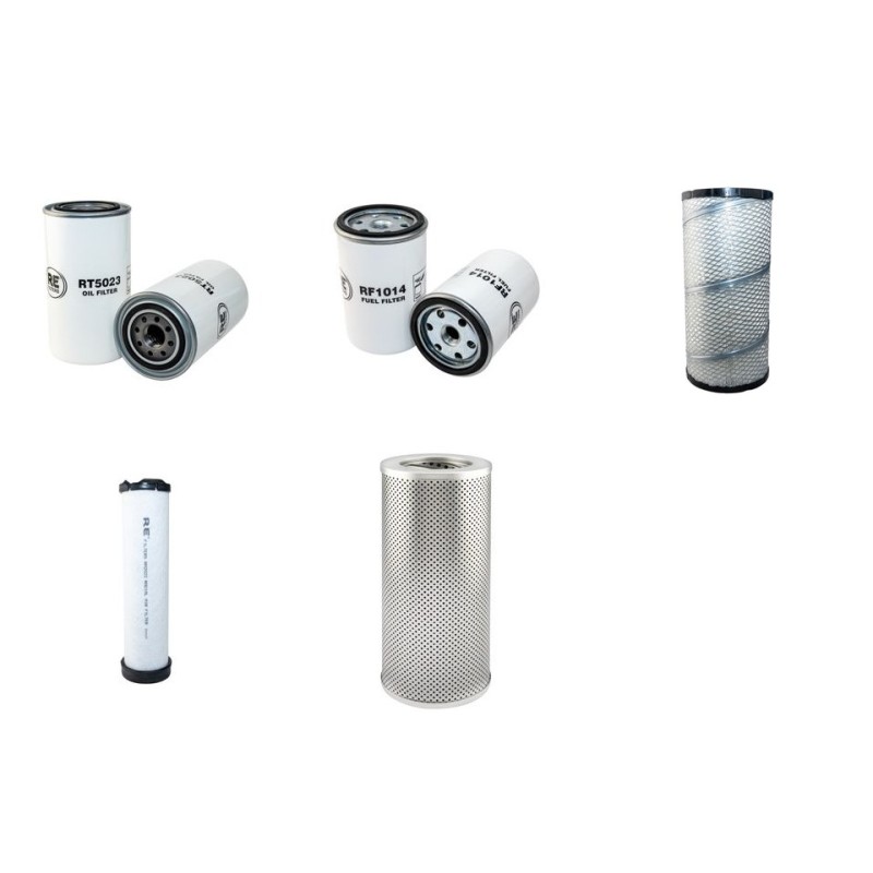 Filter Kit for Komatsu PC128US-2 with Komatsu S4D102E-1 Engine Serial No 7801-