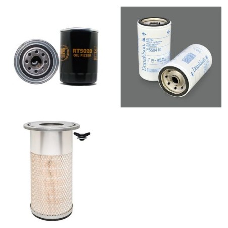 Filter Kit for Komatsu PC130-6 Air Oil Fuel Filters with S4D95L-1 Engine Serial No Double Air