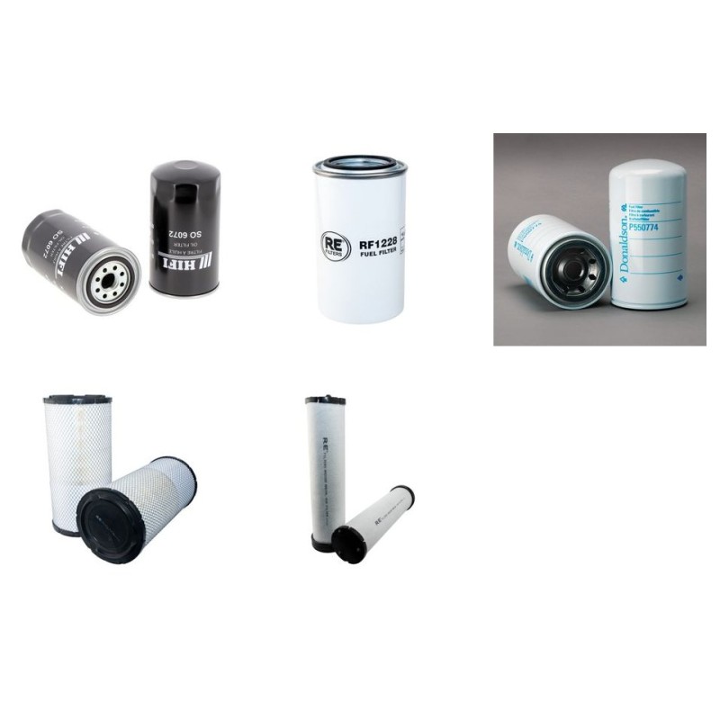 Filter Kit for Komatsu PC228USLC-10 Air Oil Fuel Filters with Komatsu SAA6D107E-2 Engine