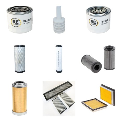 Filter Kit for Komatsu PW75R-2 with Komatsu 4D98E-2XFB Engine Serial No 22E021087