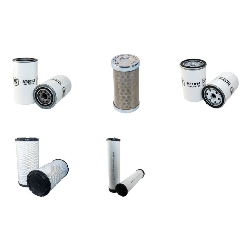 Filter Kit for Komatsu PW220-7K Air Oil Fuel Filters with Komatsu SAA 6D102E Engine