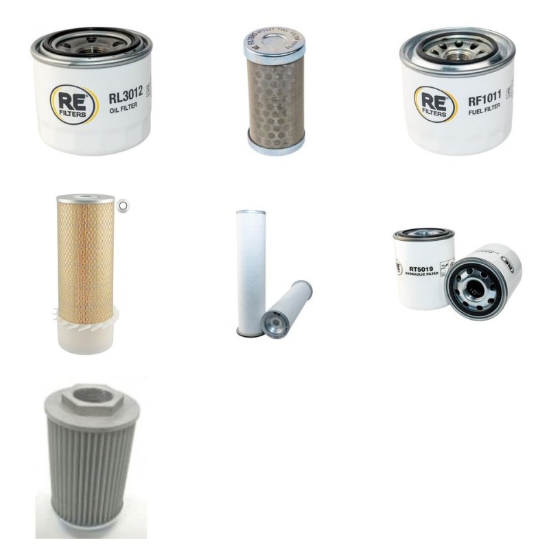 Filter Kit for Komatsu WB70A with Yanmar 4D98E Engine