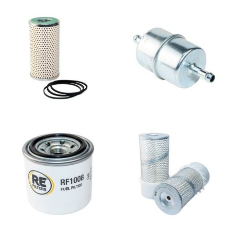 Filter Kit for Kubota KH 101 Air Oil Fuel Filters with Kubota V 1702BH Engine SN -51041