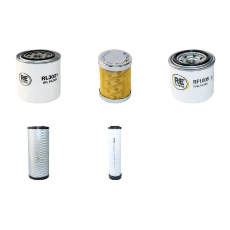 Filter Kit for Kubota KX 080 Air Oil Fuel Filters with Kubota V 3800DI Engine