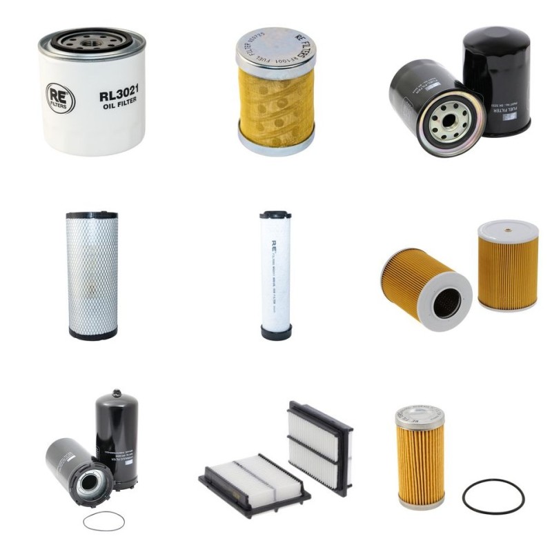 Filter Kit for Kubota KX 080-3 Alpha with Kubota V 3307DIT Engine