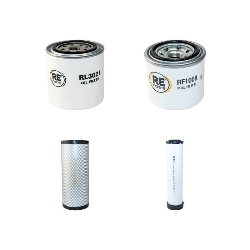 KUBOTA KX 080-3T Filter Service Kit Air Oil Fuel Filters w/Kubota V 3307DT3BH Eng.