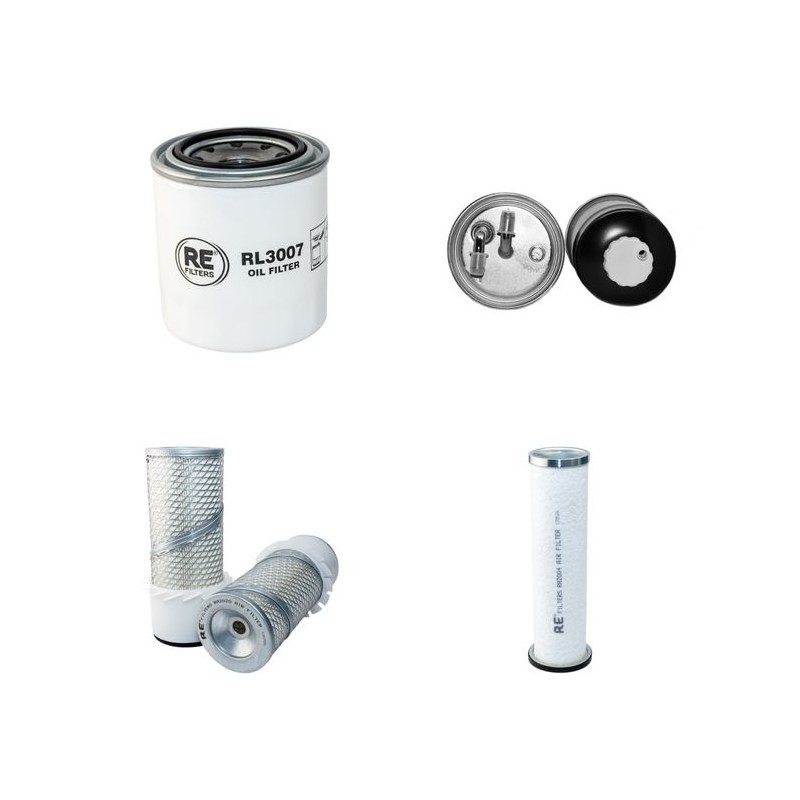 Filter Kit for Kubota KX 91-2 Air, Oil, Fuel Filters S/N 56297--