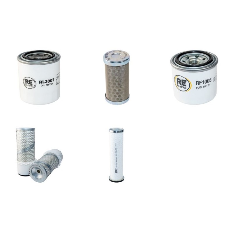 KUBOTA KX 91-2S Filter Service Kit w/Kubota V 1505EBH7 Eng.  Air, Oil, Fuel Filters