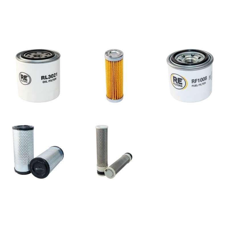 Kubota KX91-3A 2 Filter Service Kit Air, Oil, Fuel Filters