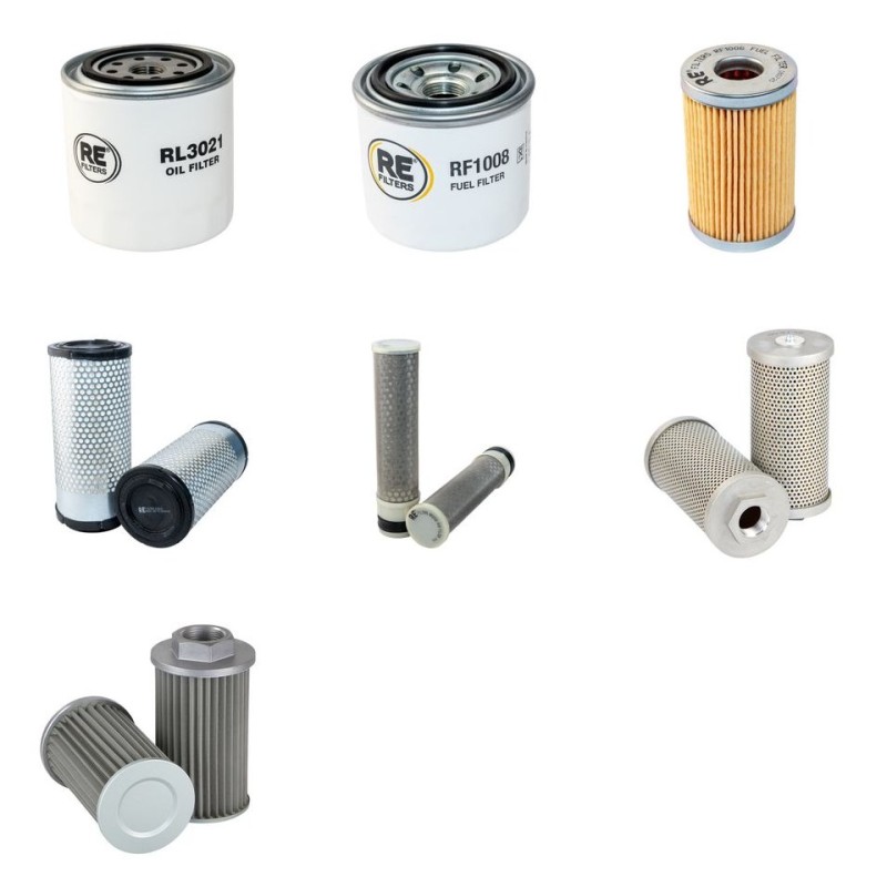 Filter Kit for Kubota KX 91-3S with Kubota D 1505ME2BH2N Engine