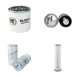 Filter Kit for Kubota KX 121-2 Air Oil Fuel Filters with Kubota Engine SN 56566- YR -2002