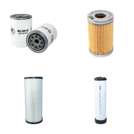 Filter Kit for Kubota KX 121-3 with Kubota V 2203 Engine Air, Oil, Fuel Filters