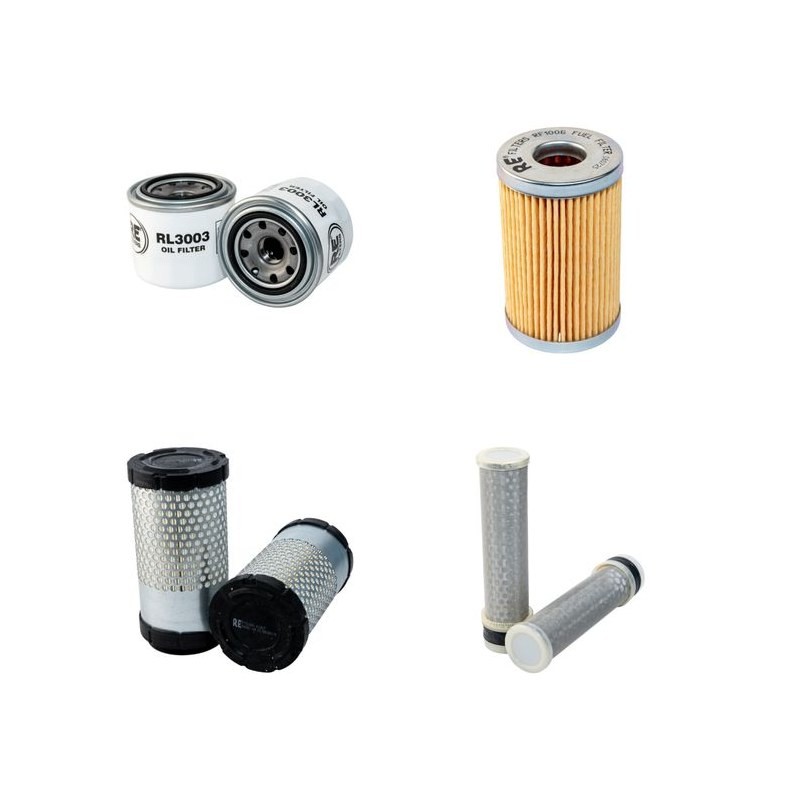 Filter Kit for Kubota U 15 with Kubota D 782 Engine Air, Oil, Fuel Filters