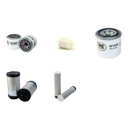 Filter Kit for Kubota U 15-3 with Kubota D 782 Engine Air, Oil, Fuel Filters