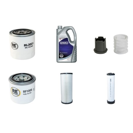 Filter Kit for Kubota U 48-4 engine filters and lubricant kit with Kubota V2607DI Engine 2010-