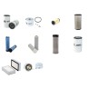 MANITOU MLT 741 TURBO LSU Serie 6-E3 Filter Service Kit w/Perkins Eng.   YR  2003-