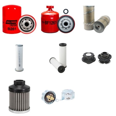 MANITOU SLT 415B Filter Service Kit w/LISTER PETTER LPWS 4 Eng.   YR  2004-