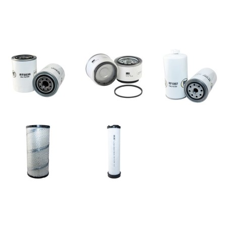 MECALAC 12 MXT Filter Service Kit Air Oil Fuel Filters w/Cummins 4B 5.9 Eng.   YR  2007-