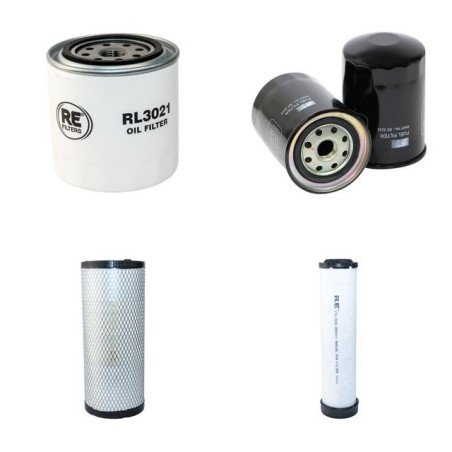 Filter kit for Merlo P25.6 Air Oil Fuel Filters with Kubota V 3307-T Engine Year 2009-
